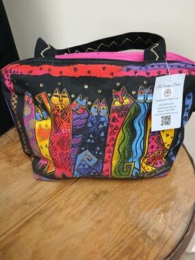 Vintage Laurel Burch Feline Friends Tote